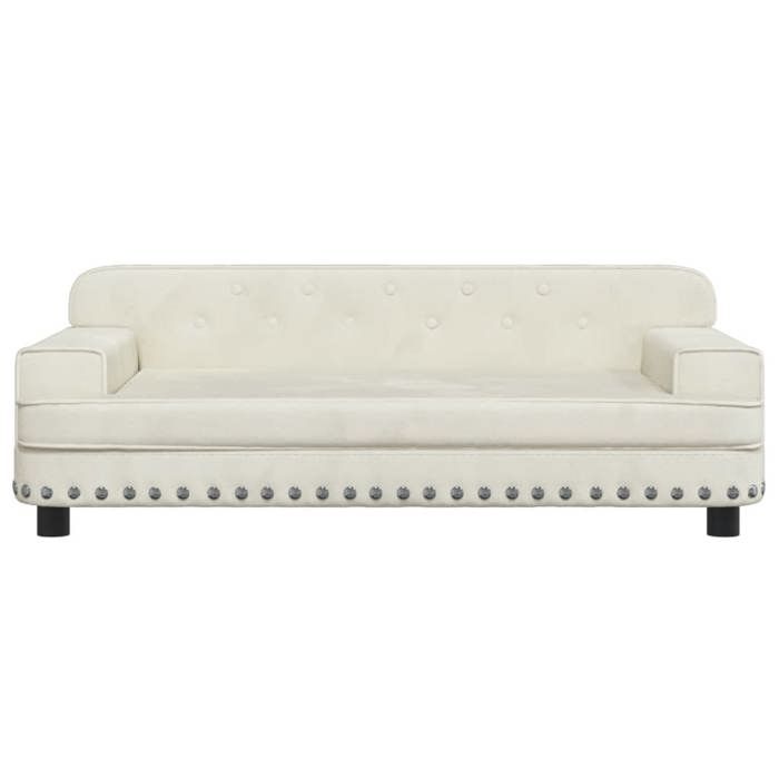 VidaXL Canapé pour enfants crème 90x53x30 cm velours 3196285