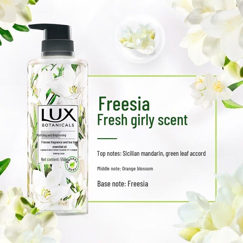 LUX Freesia & Tea Tree Oil Botanical Essential Oil Shower Gel
