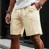 Spring Summer Men's Striped Drawstring Sports Shorts Simple Casual Mid Shorts for Europe America