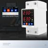 Dual Display 40A 63A 80A 230V Din Rail Adjustable Digital Over Under Voltage Relay Surge Protector Limit Over Current Protection