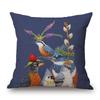Decorative Cushion Covers Squirrel Bird Bear Fox Animals Pillow Case Modern Decor Flower Pillowcase For Sofa 45X45Cm
