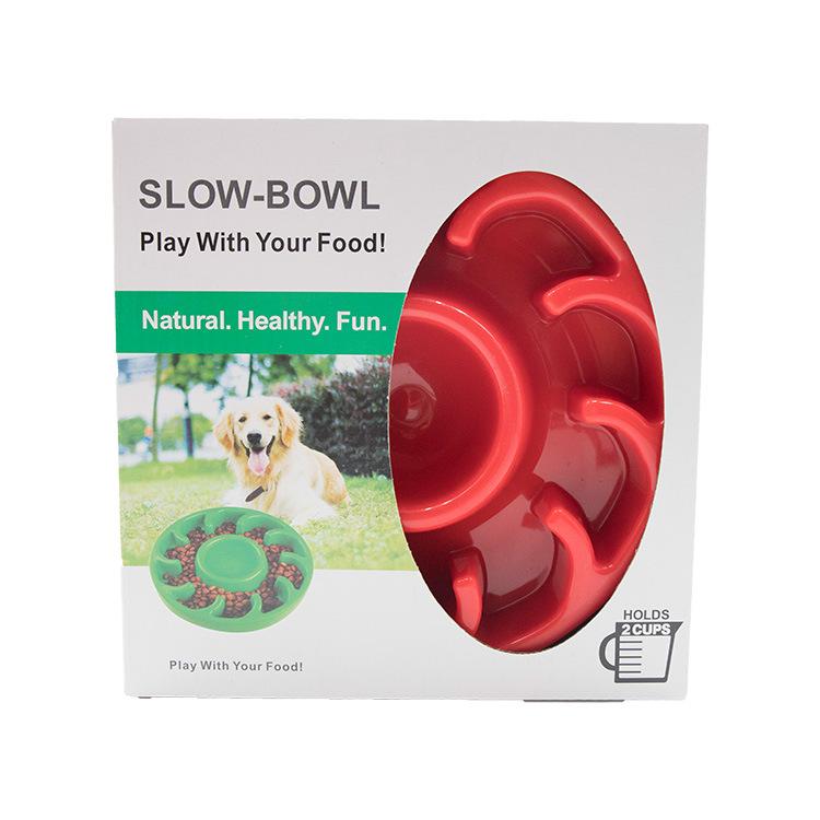 Pet Hot Wheel Slow Food Bowl, Flower Slow Food Bowl, Non-slip Pet Stop Food Bowl, Dog Anti-choking Bowl
