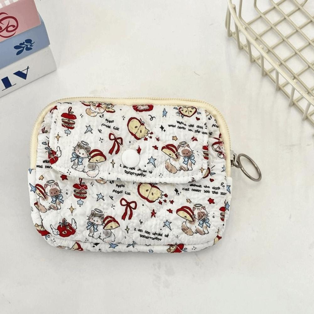 Cartoon Printing Small Lipstick Bag Multifuctional Sanitary Napkin Storage Bag Cute Wallet Daily