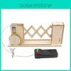 Large Kids Wooden Diy Electric Retractable Gate Model Science Experiment Material Kit