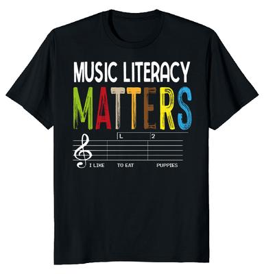 Music Literacy Eat Puppies Unisex T-shirt