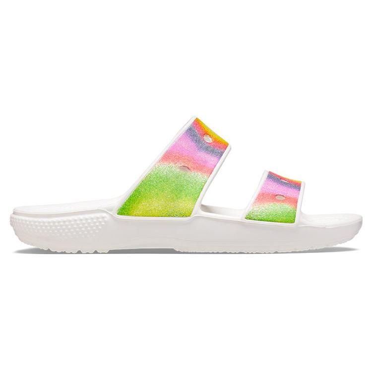 Crocs Slide Slippers Unisex White/Multicolor Color 208055-94S