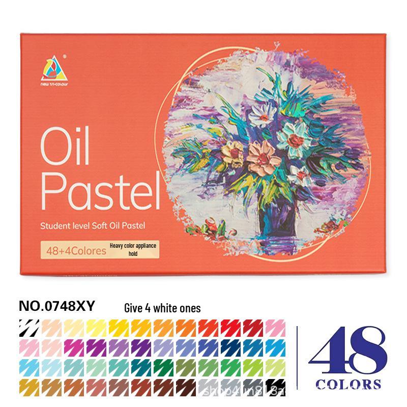 Professional Heavy Oil Pastels & Brushes: 12/24/36/48 Colors for Art & School Projects