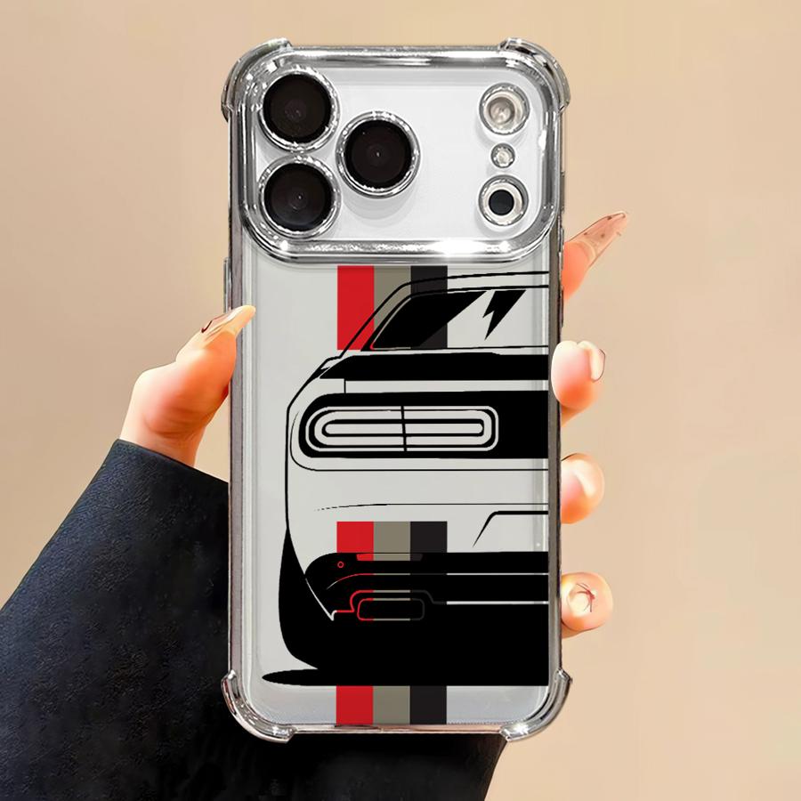 Soft Cover Case for iPhone 16 15 14 Plus 17 Air 13 12 11 Pro Max 16e COOL Car