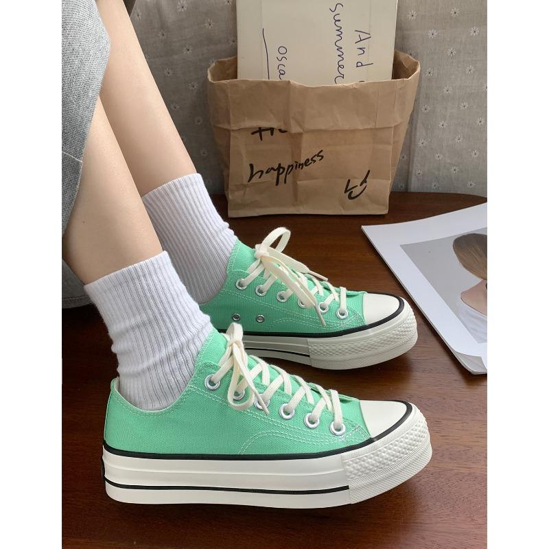 Platform Canvas Shoes Women's Muffin Shoes Heightening Board Shoes 5615 New Color