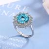 Lindon Classic Copper Alloy Zircon Ring Ladies Jewelry Wedding Promise Party Gift