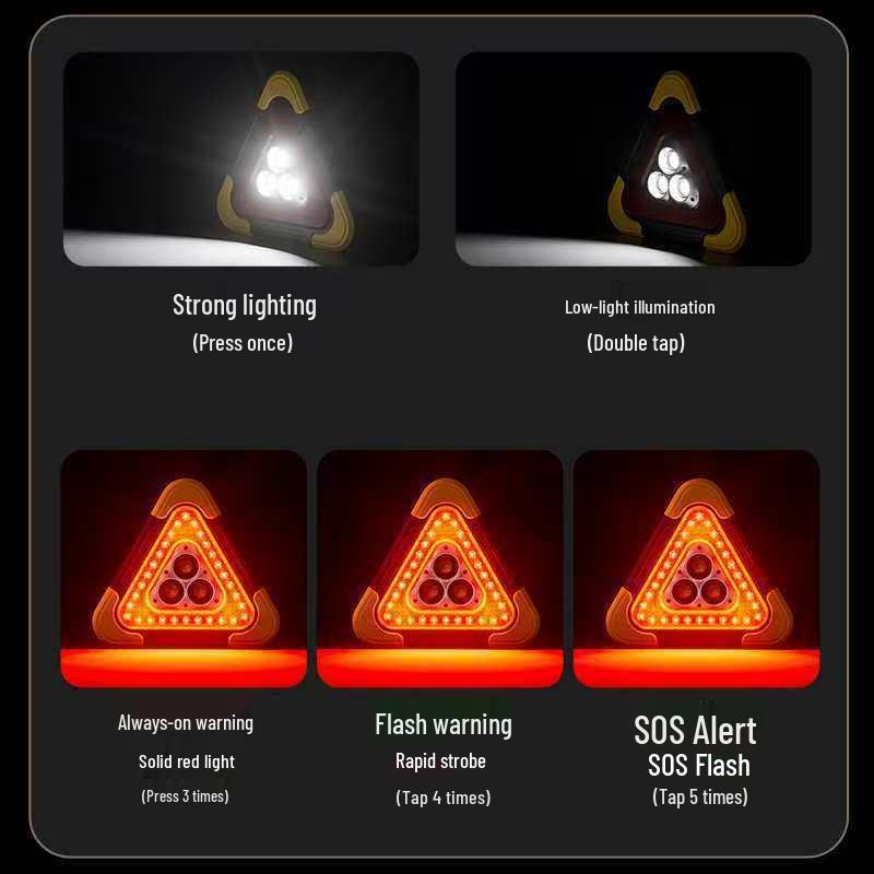 Solar-Powered Explosion-Proof Emergency Triangle Warning Light