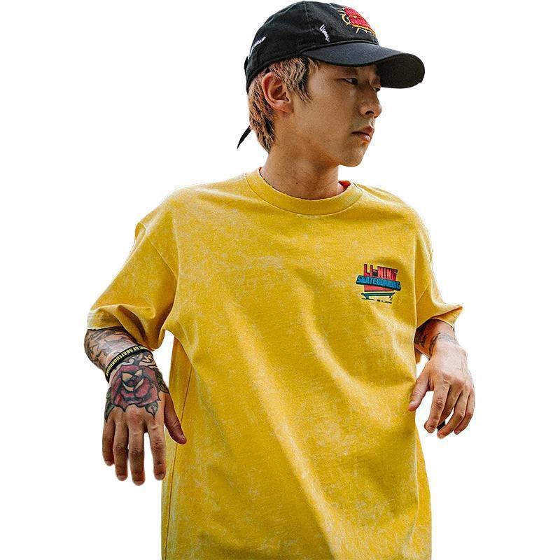 Li Ning Disney T Shirt Unisex Citrus Orange Yellow AHSSB93-2