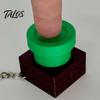 Stress Relief Clicker Toy 3D Printed Water Pipe with Keychain, Finger Pocket Fidget Toy, Mini Keyring for Backpack Charm Device
