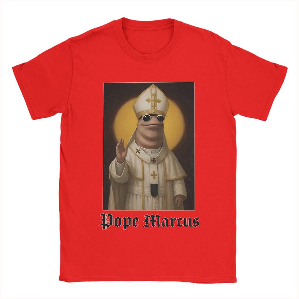 Pope Marcus Marcus The Worm T-Shirt  Hippie T Shirts Short-Sleeved Vintage Tops Beach Pure Cotton O-Neck Plus Size Top Tees