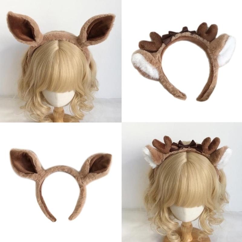 Animal Ear Hairband Party Headband Cosplay Costume Comic Shows Plush Headband Masked Ball Hairpiece Clothing Accessories