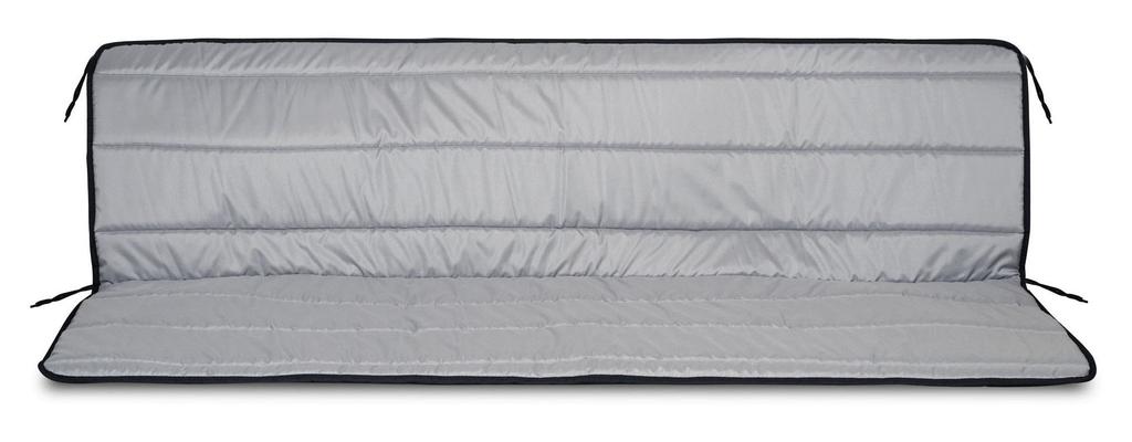 Set of garden foam cushions 150x50x50 cm dark gray