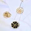 Crystal Flower Button Covers Detachable Clip-On Shirt Coat Decorative Buttons Sewing Button for DIY Blouses Clothing Women Men