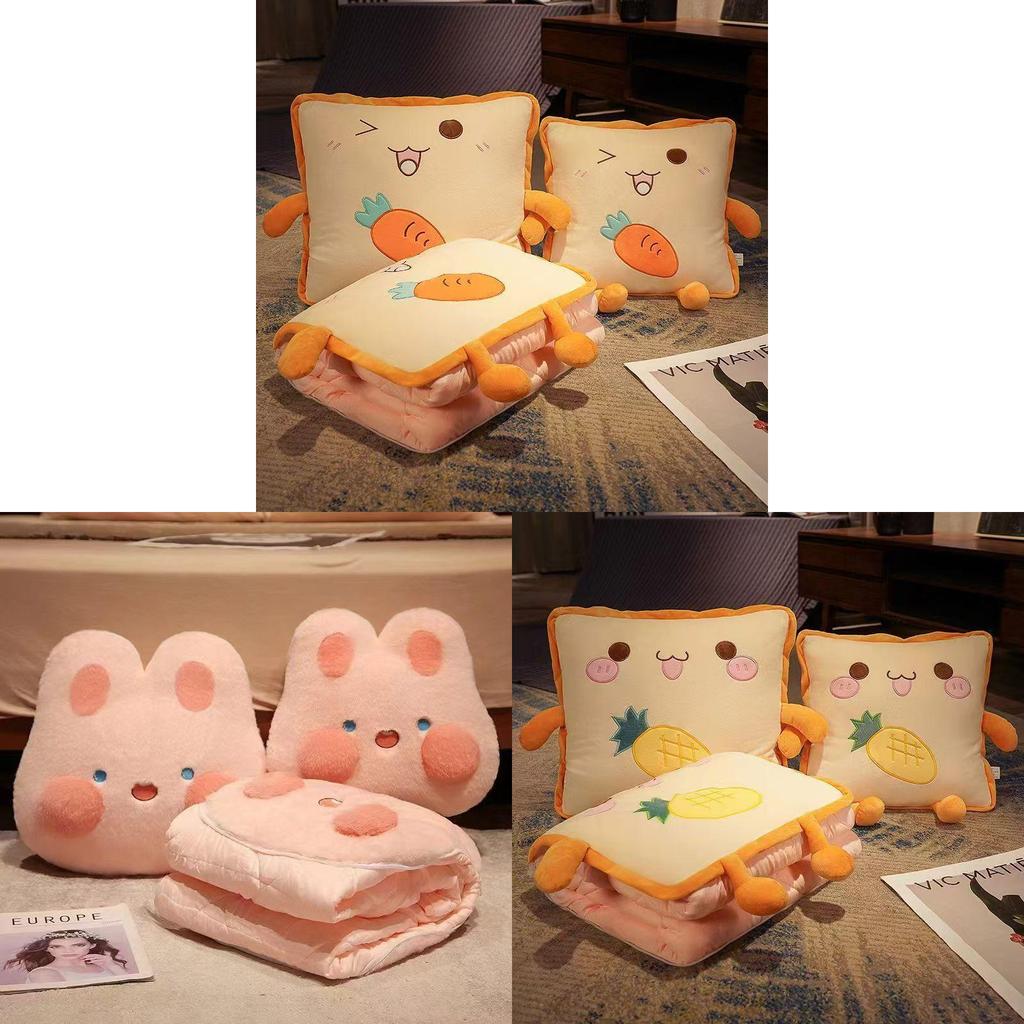 Car Pillow Blanket With Plush Cover For Office Napping Girls Home Car Use