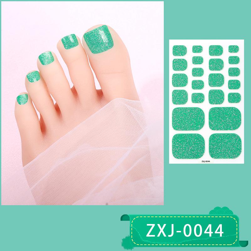 Solid Color Glitter Toenail Stickers, Popular Cross-border Toenail Stickers, Nail Art Stickers, Waterproof Toenail Stickers.