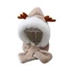 Children's Unisex Deer Hat & Scarf Set - Warm Plush, Velvet, Windproof, Ear-Protected for Autumn/Winter