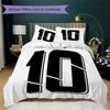 MESSI 10 Pattern Bedding uilt Set uilt Cover Pillowcase Home Decoration Birthday Gift (1 * duvet cover + 2 * pillowcase without core)
