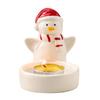 Christmas Ceramics Candle Holder Penguin Xmas Tree Mushroom Tealight Votive Candle Stand Candlestick Table Centerpiece Desktop Decoration