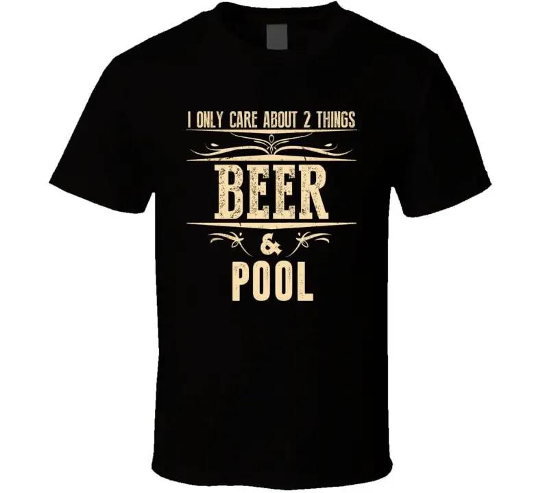 Care About 2 Things Beer And Pool Essential Billiards T Shirt