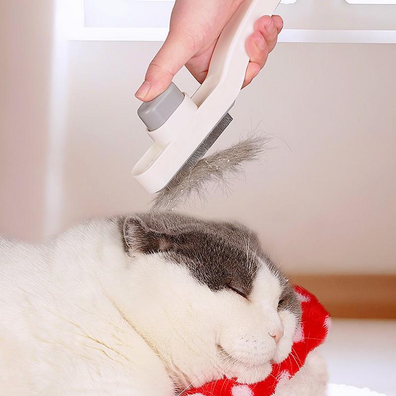 Dog Comb Automatic Cat Brush Dense Tooth Combs for Dog Grooming Pet Hair Remover Self Cleaning Cat Brush Dogs Comb Pet Supplies
