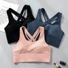 Frauen Aktiv-BH Verstellbarer Rücken Kreuz Sport-BHs Yoga-Shirts Laufweste Yoga-BH Stoßfest Gym Büstenhalter Push-up-Sportbekleidung