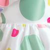 Girls Polka Dot Princess Dress Off Shoulder Formal Gown Kids 4-8 Years Festival Performance Wear