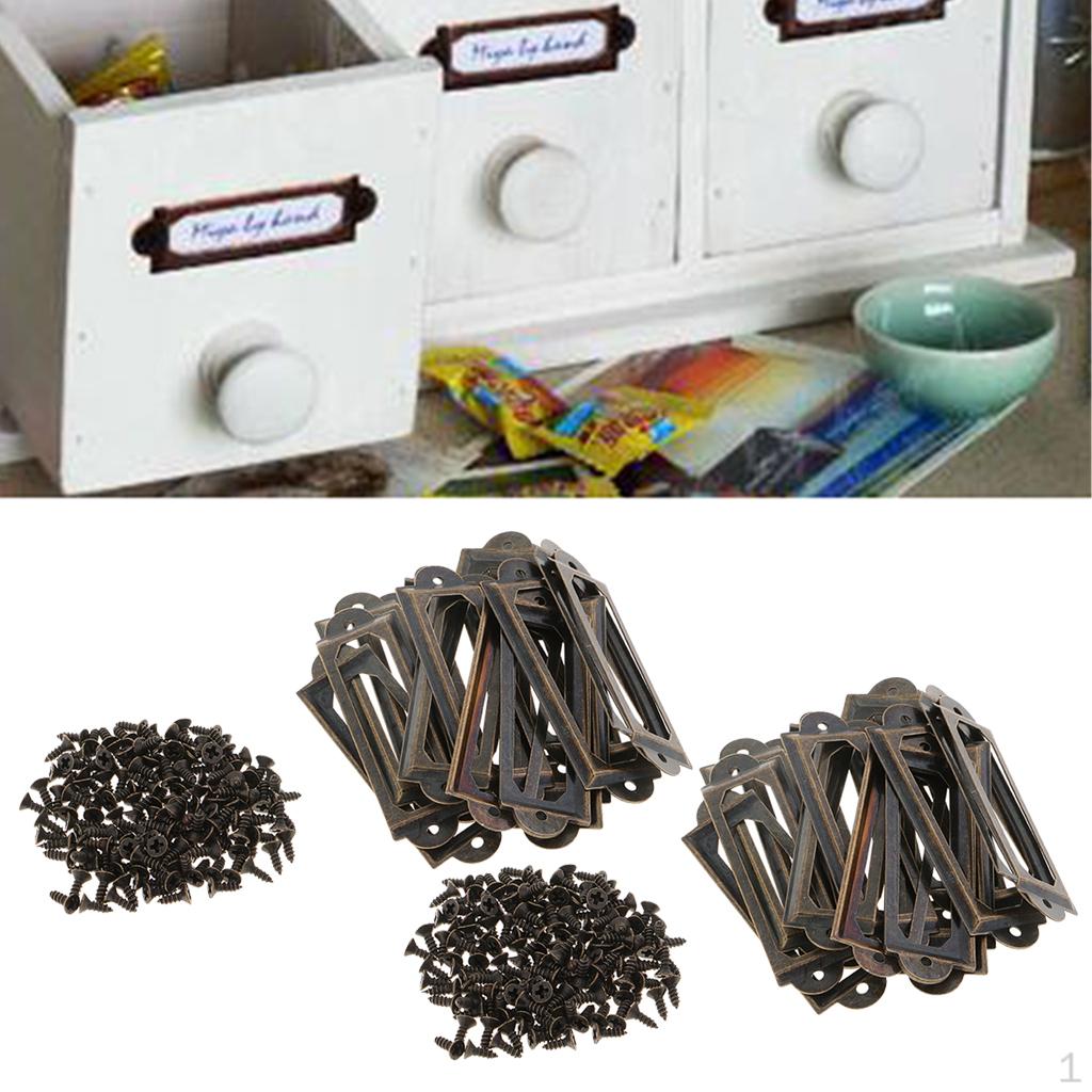 

40 шт. Держатель для этикеток/карточек/бирок на винтах, металлический пуллер для ящика