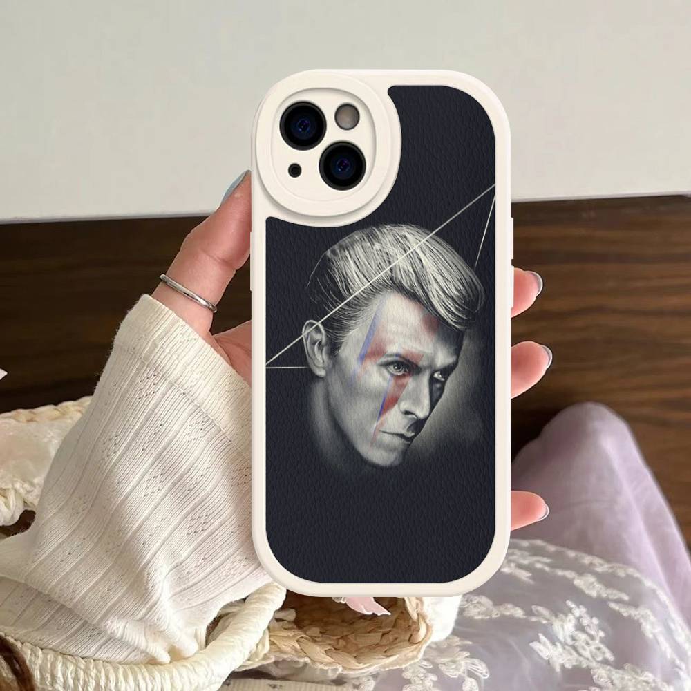 D-David-Singer B-Bowies Phone Case For iPhone 16 15 14 13 12 11 Pro Max Plus Leather Shockproof Cover