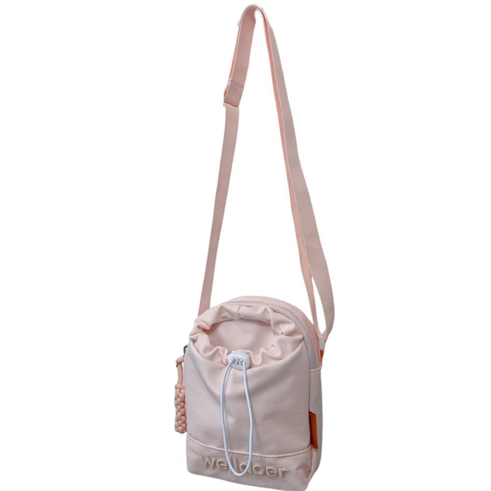 Shoulder Strap Water Bottle Holder Nylon Water Bottle Sling Bag Case  Hiking розовый