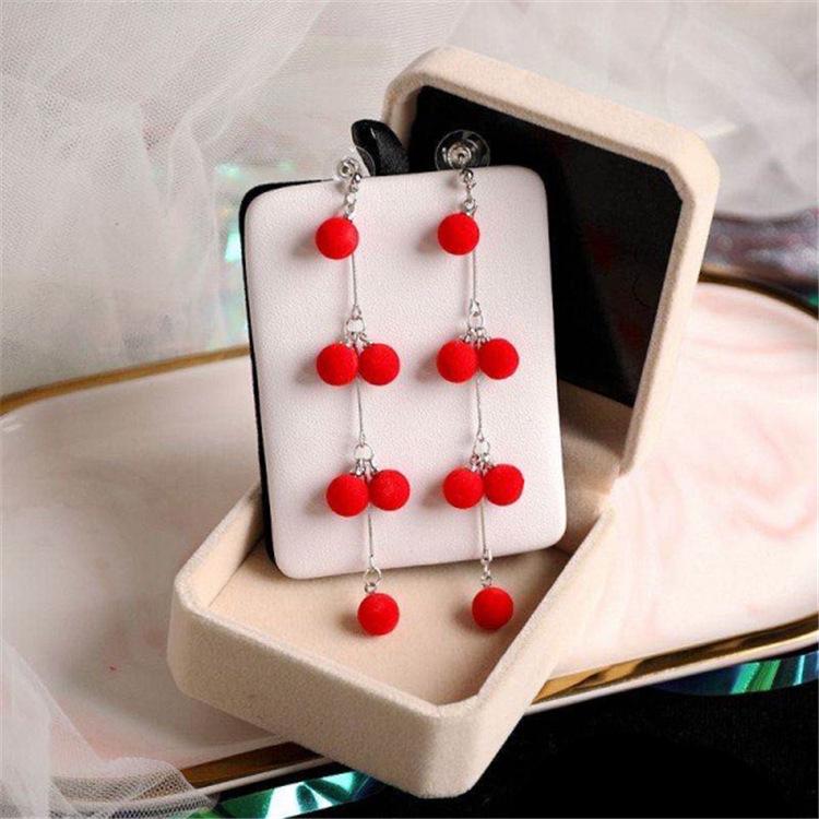 S925 Silver Rose Flower Tassel Earrings: Korean Glamour Long Dangle Jewelry for Women