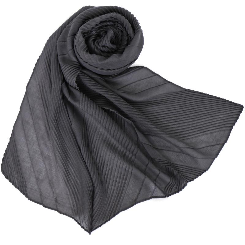 Sciarpa di Cotone a Pieghe Stropicciate Hijab di Grandi Dimensioni per Donne Velo Musulmano Copricapo Sciarpa Stropicciata Foulard Islamico Femme Hijab