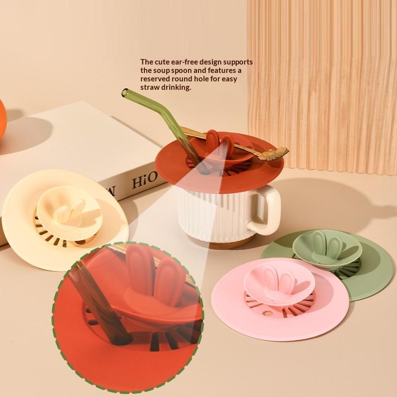 Silicone Cup Lids Mug Covers For Hot And Cold Beverages Antis Dust Reusable Silicone Coffee Cup Lids Gift