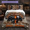 Set Biancheria da Letto Personalizzato Harley-Davidson con Testo Nome, 1 Copripiumino & 2 Federe Regalo Personalizzato per Camera da Letto