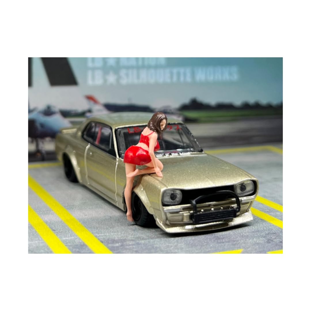 MiniRealm Масштаб 1/64 Фигурка Модель Девушки MR0025 Миниатюрная Модель Автомобиля Диорама [Параллельный Импорт]