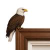 Accents de pièce inspirés par la nature, Décor Topper d'oiseau en bois pour porte, Statuette d'angle de forme adorable, Panneau décoratif en bois fait à la main, Aménagement intérieur de forêt