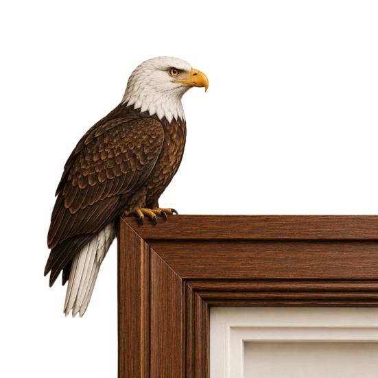 Accents de pièce inspirés par la nature, Décor Topper d'oiseau en bois pour porte, Statuette d'angle de forme adorable, Panneau décoratif en bois fait à la main, Aménagement intérieur de forêt