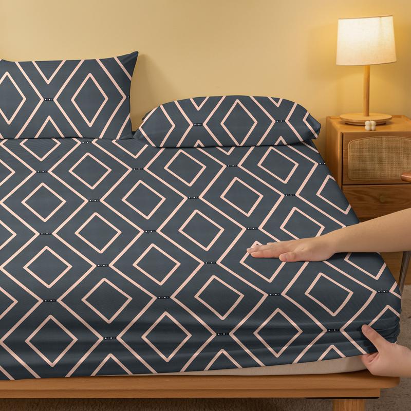 Piece 1 Of Memory Time Patterned Frosted Bedsheet, Bedroom Printed Bedspread, Bedding Excluding Pillowcases