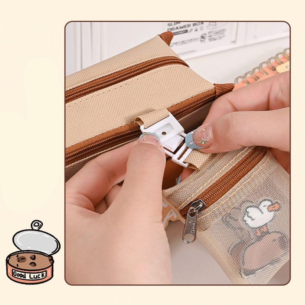 Canvas Capybara Pencil Bag Cute Storage Pouch Storage Bag Stationery Bag  Gift