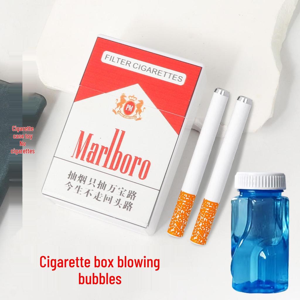 Bubble Blowing Cigarette Case Prank Toy - Adult Stress Relief & Quit Smoking Aid