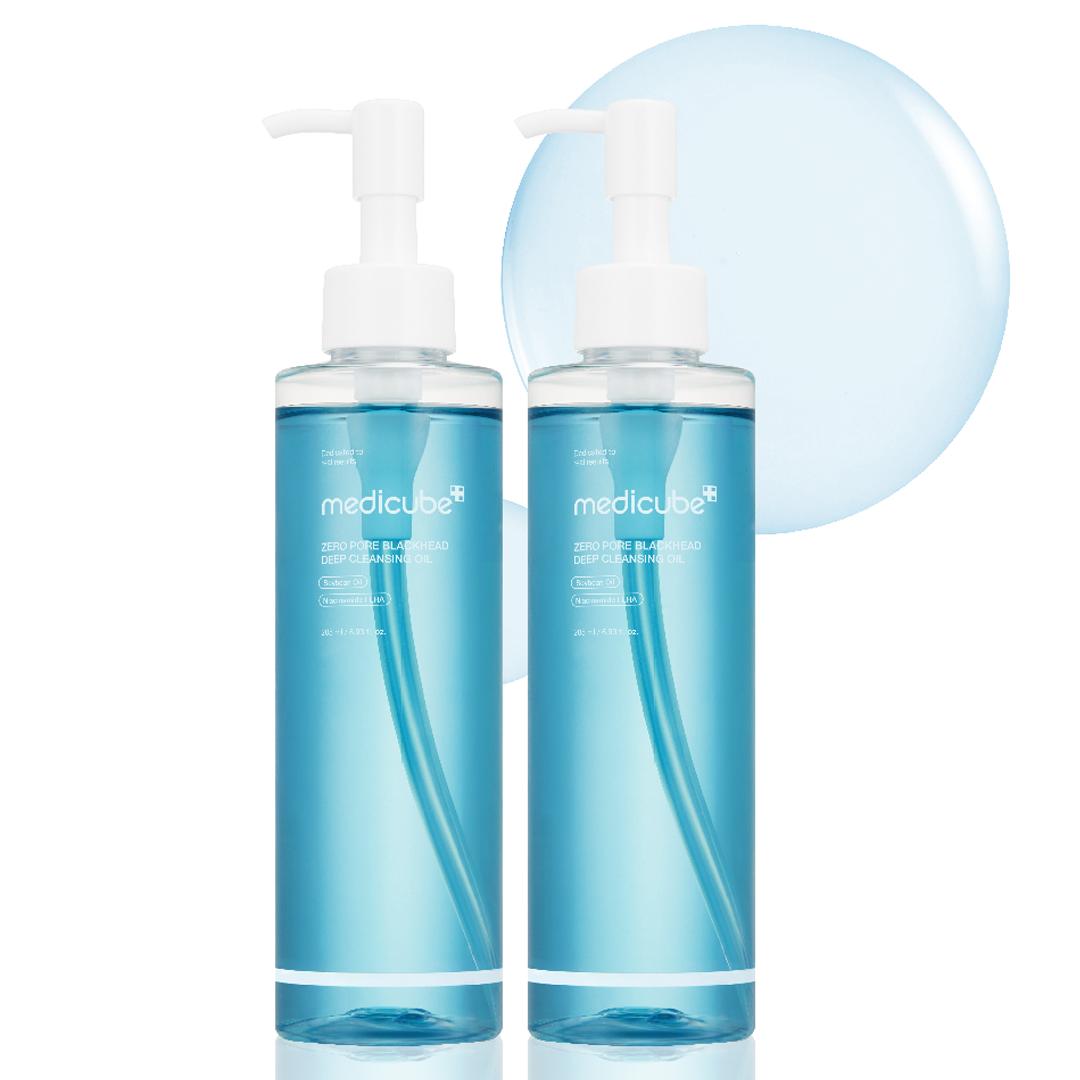 Medicube Zero Blackhead Tiefenreinigungöl 205ml - Entfernt Mitesser, Talgkontrolle, Reinigung, Koreanisch 205ml(2pcs) white