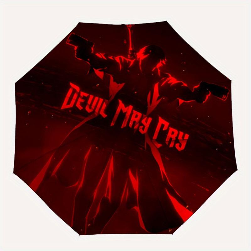 

1pc Devil May Cry Automatic Umbrella | Portable Foldable 8-Rib Manual Open, Casual Accessory, Durable Canopy yy250825050