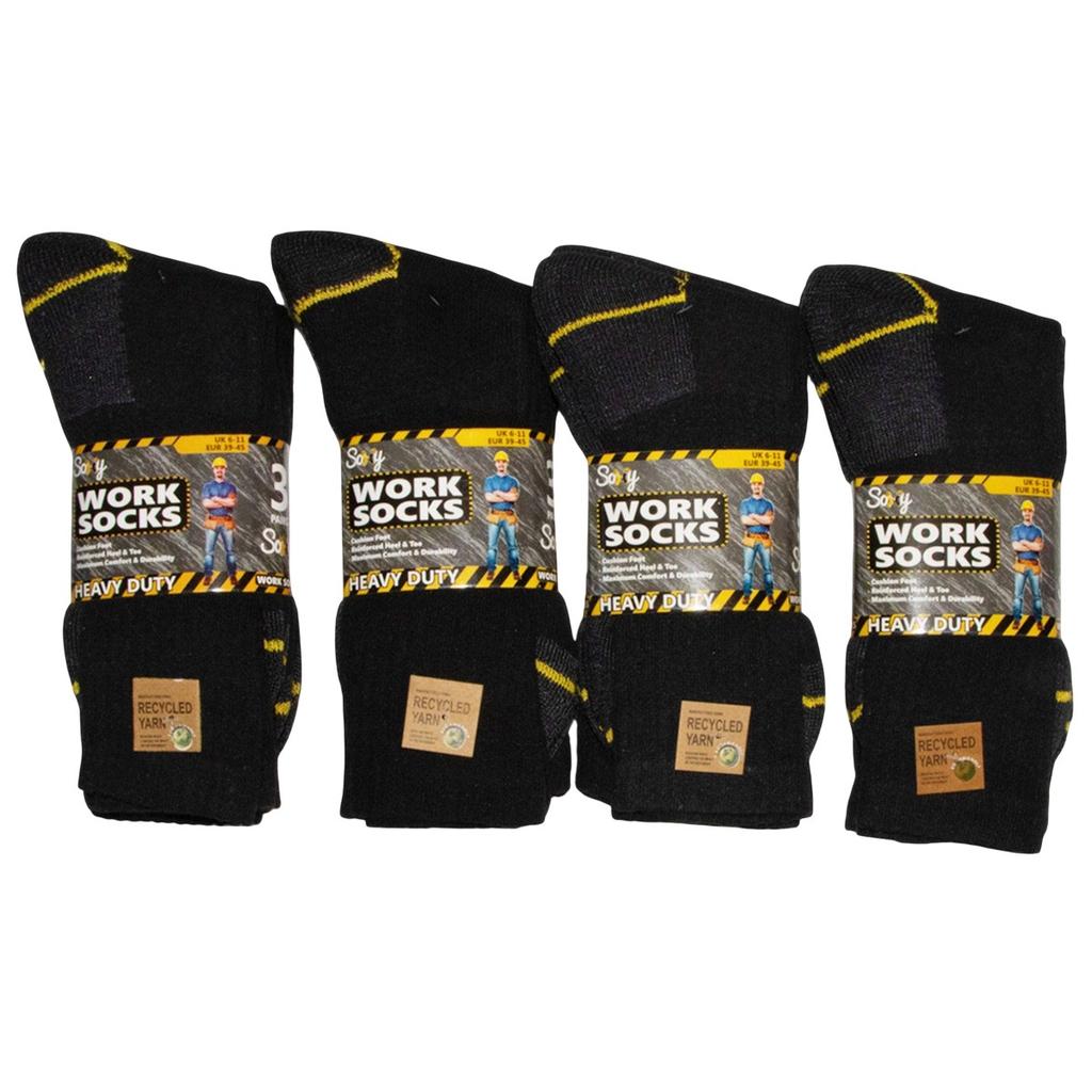 Soxy Mens Contrast Striped Socks (Pack of 12)