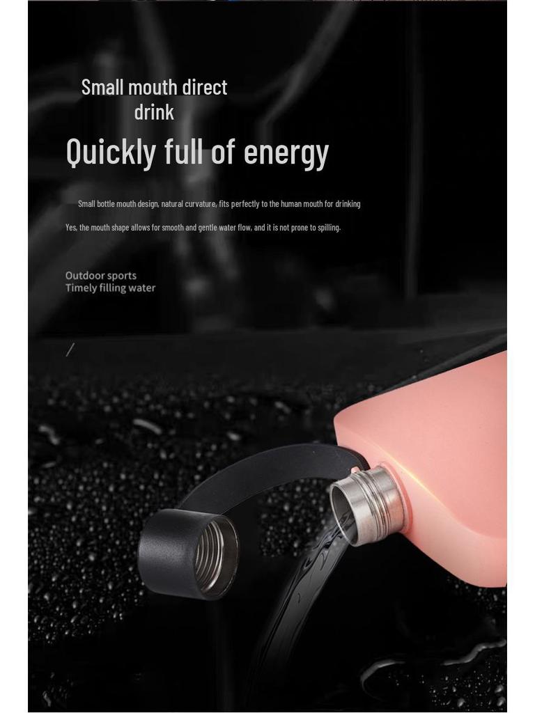 500ml 304 Stainless Steel Portable Pocket Flask - Large Capacity Unisex Flat Water Bottle