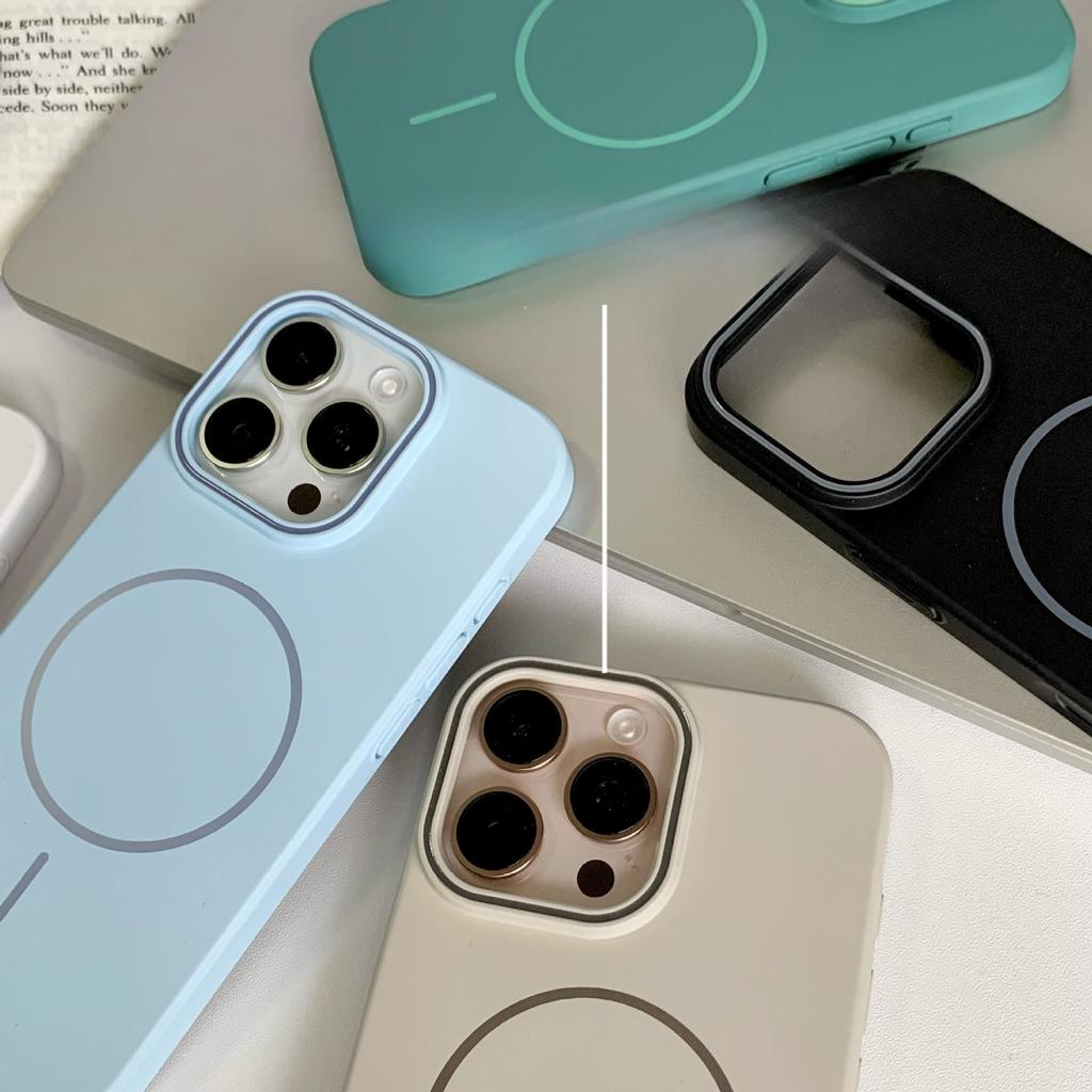 Applicable To Apple 16PROMAX Thin Circle Magnetic Suction Phone Case IPhone 15 Soft Skin Friendly 14 Drop Proof Protective Cover