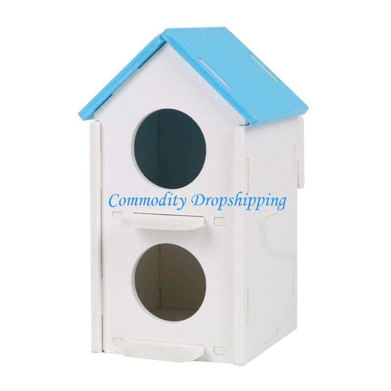 

Y5JC Bird Nest Cage, 2 Tiers Nest, Shelter Nest Hummingbird Outdoor Hideouts синій