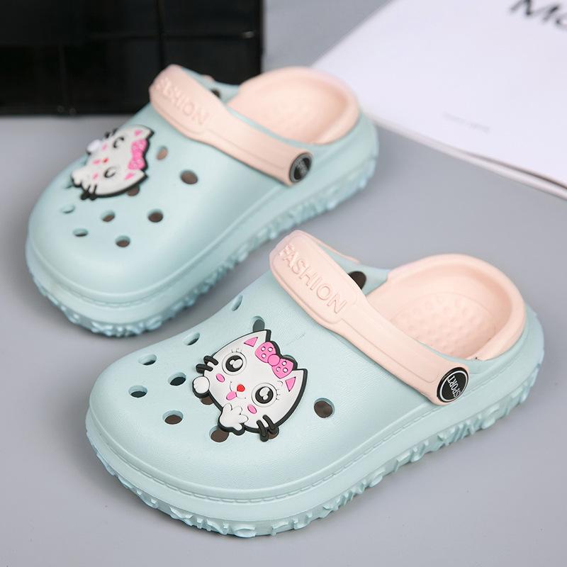 Children's Sandals Summer Baotou Boys and Girls Slippers Zhongtong Hole Shoes Breathable Children's Beach Shoes Classmates